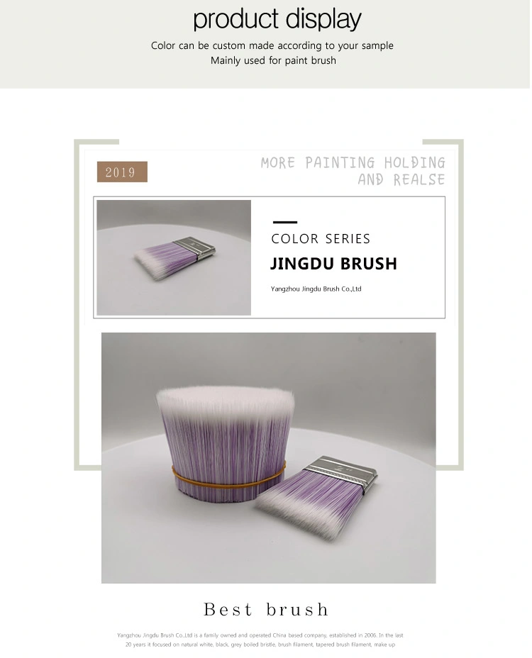 White Purple Cross-Section Brush Filament for Paint Brush Filament Jdfmc220#