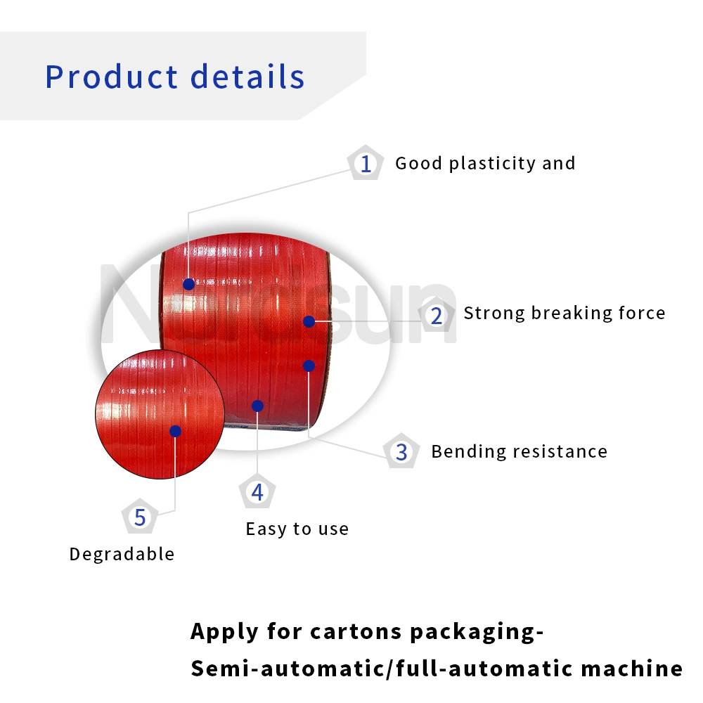 Width 5-19mm Mulit Color and Size Polypropylene Band for Strapping Machine